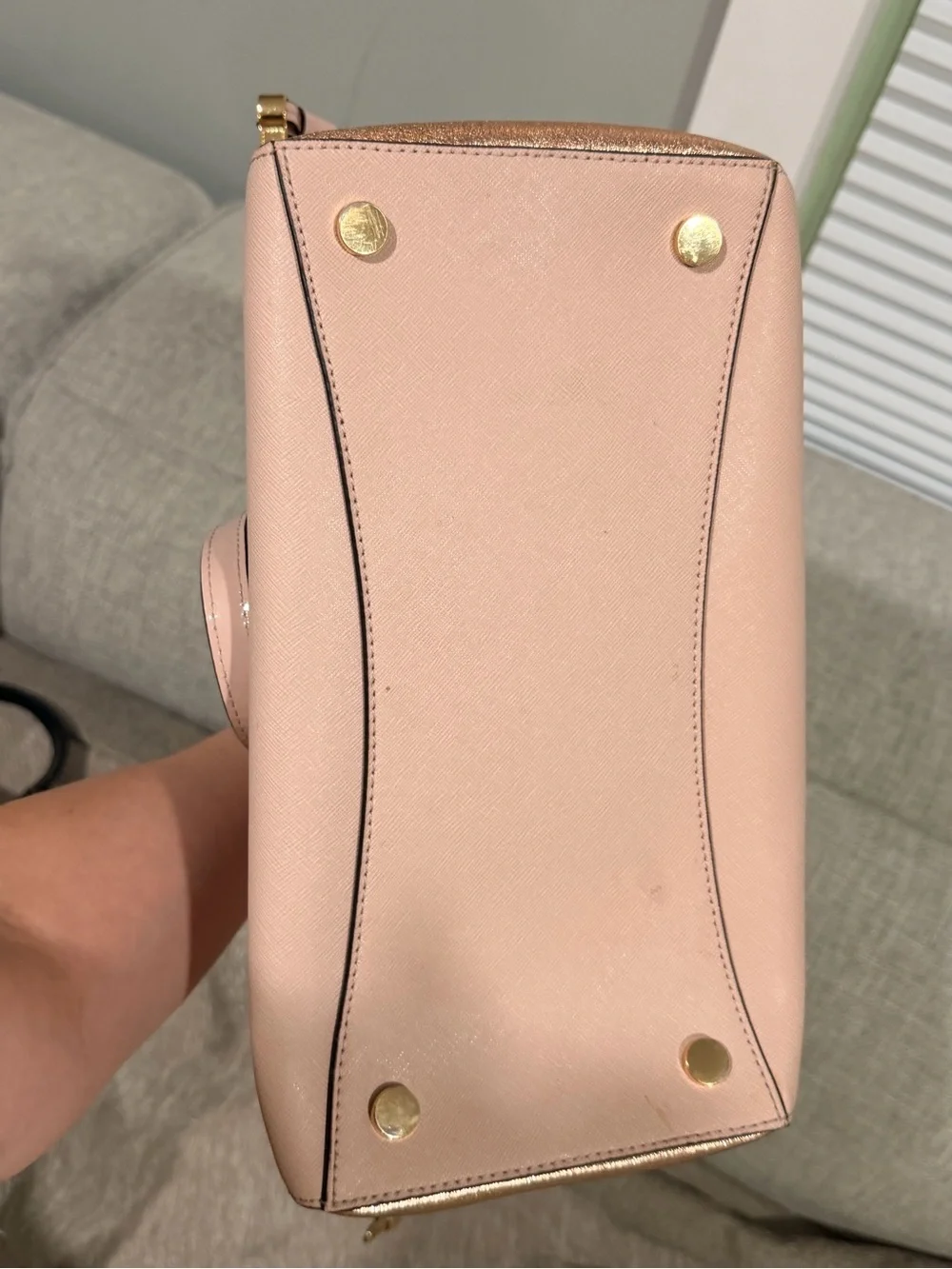 Michael Kors Blush Pink and Rose Gold Tote with Matching Wallet